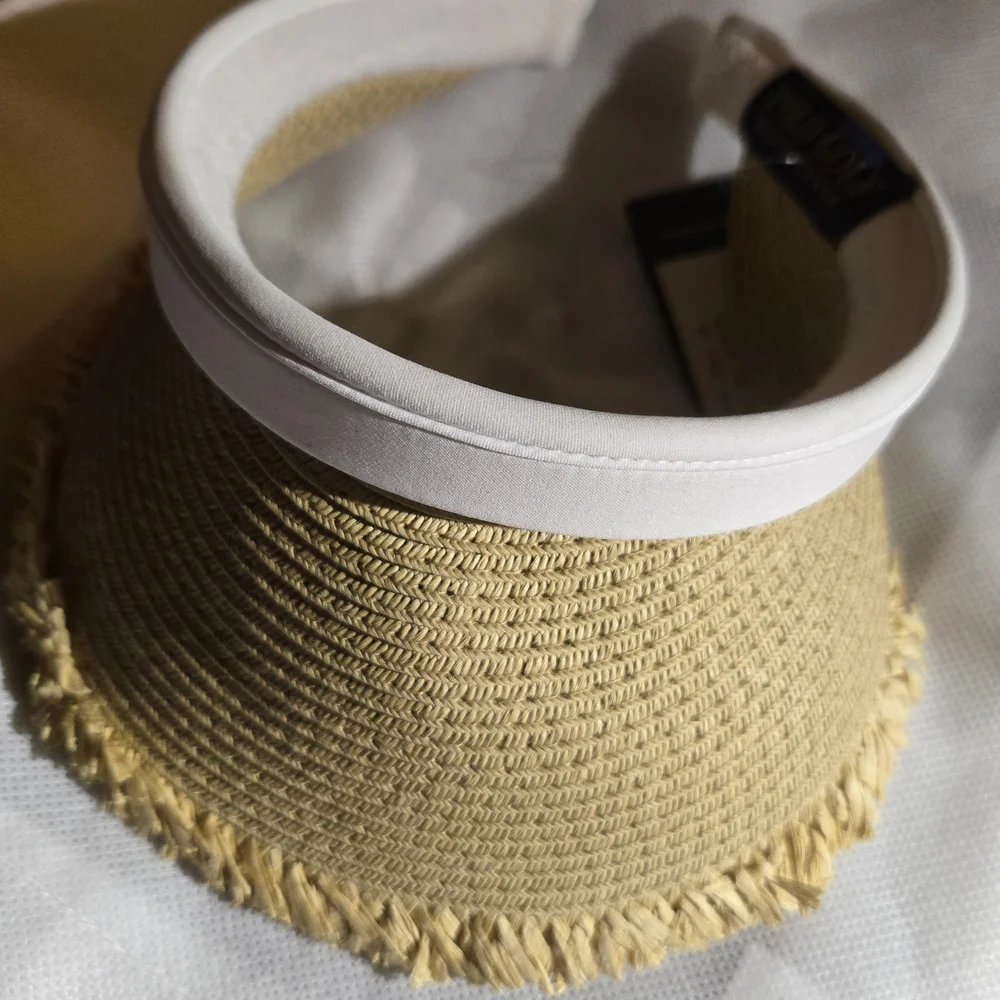 Polo by Ralph Lauren Straw Visor with White Band